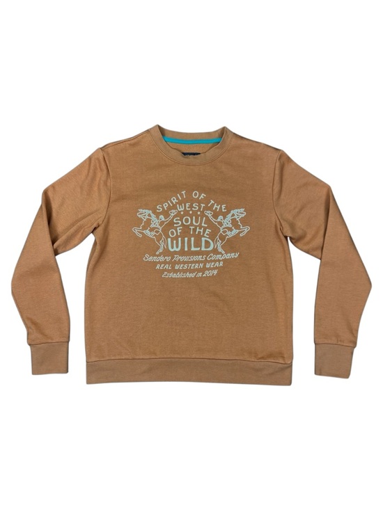 Sendero Provisions Co. Tops - Sendero Provisions Co Sweatshirt XS Brown Western Graphic Pullover